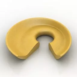 Yellow Sofa Circle Walter Knoll 3d model