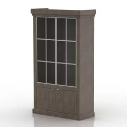 Chinese Bookshelf Wooden 3d model