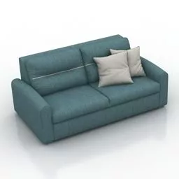 Blue Sofa Blanche Sky 3d model