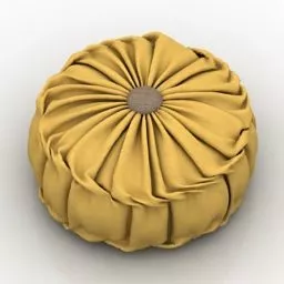 Round Pillow Curtains Style 3d model