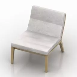 White Armchair Andoo Walter Knoll 3d model