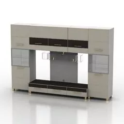 Side Locker With Drawers 3d model