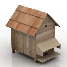 Log House Building 3d model