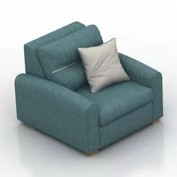 Blue Armchair Blanche Sky 3d model