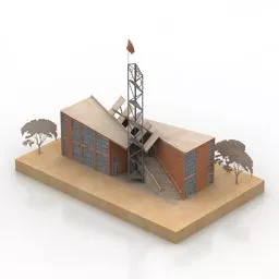 Exhibition Pavilion Building 3d model