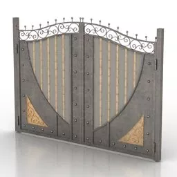 Villa Gate Wrought Iron 3d model