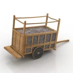 Wire Shopping Cart 3d model