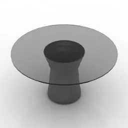Round Glass Table Bellows 3d model