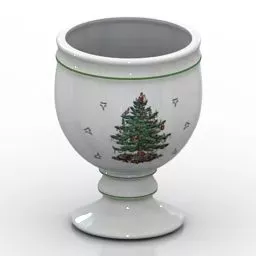 Decor Vase Tree Texture 3d model