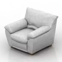 Grey Fabric Armchair Pushe Adores 3d model
