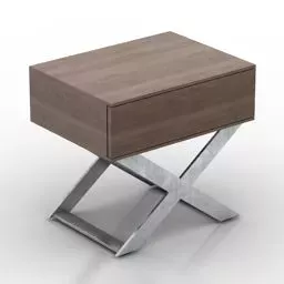 Wooden Locker X Legs 3d model