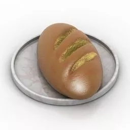 Bread On Disc 3d model