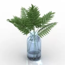 Vase Fern Tree 3d model
