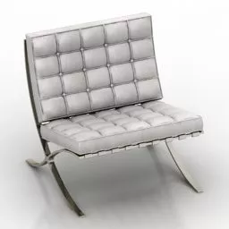 Chair Barcelona Leather 3d model