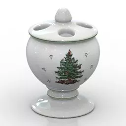 Ceramic Vase Christmas Tree Texture 3d model