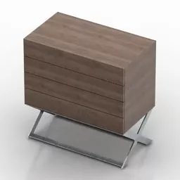 Rustic Locker With School Accessories Inside 3d model