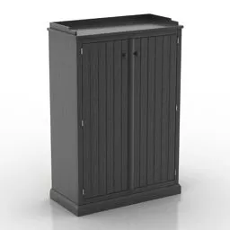 Black Wardrobe Ikea 3d model