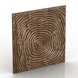 Wooden Grain Panel Decoration 3d model