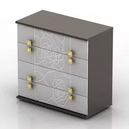 Locker Curved Face 3d model