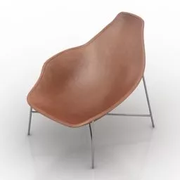 Simple Seat, X Leg 3d model