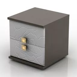 Nightstand Bedroom Wooden 3d model