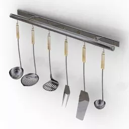 Set Of Spoon Kitchen Ware 3d model