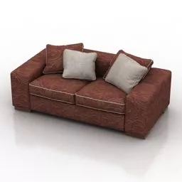Leather Sofa Blanche 3d model