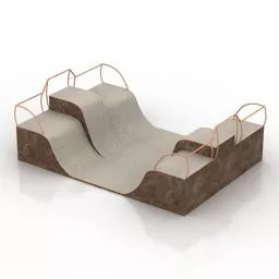 White Skateboard With Wheels 3d model