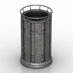 Urn Street Bench 3d model