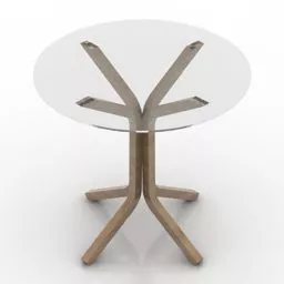 Round Glass Table Herman Miller 3d model