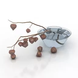 Vase Flower Physalis 3d model