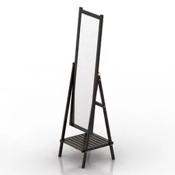 Mirror Ikea With Stand 3d model