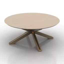 Round Wooden Table Annibale 3d model