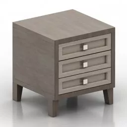 Locker Commode Nightstand Vintage 3d model