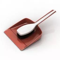 Kitchen Dustpan With Brush 3d model