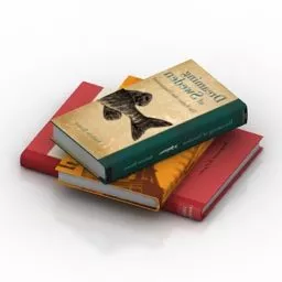 Books Stack 3d model