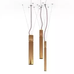 Luster Chandelier Tube Shaped 3d model