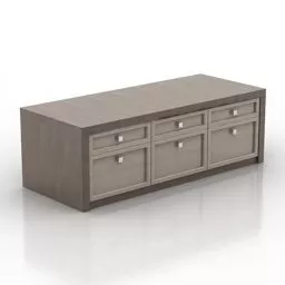 Locker Commode Nightstand 3d model