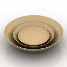 Group Dishes And Cups 3d model