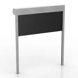 Shutters Sliding Window Interior 3d model