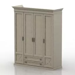 Wardrobe Bedroom Provance Interior 3d model