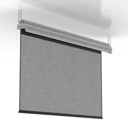 Screen Projector Cinema Interior V1 3d model