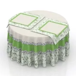 Tablecloth Round Shape 3d model