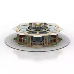 Pavilion Buildings House Round Shaped 3d model