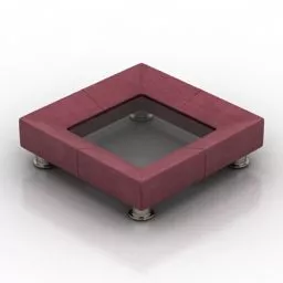 Red Square Table Pushe 3d model