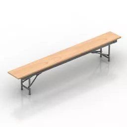 Small Table Bench Outdoor Furniture 3d model