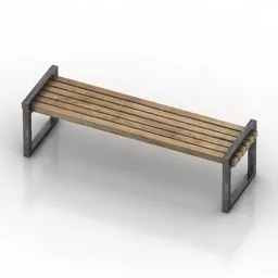 Bench Trashbin Furniture 3d model