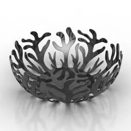 Vase Flower Rectangular Potted 3d model