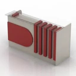 Bar Reception Rack Chesterfield 3d model