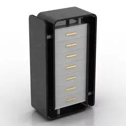 Black Locker Office Furniture 3d model
